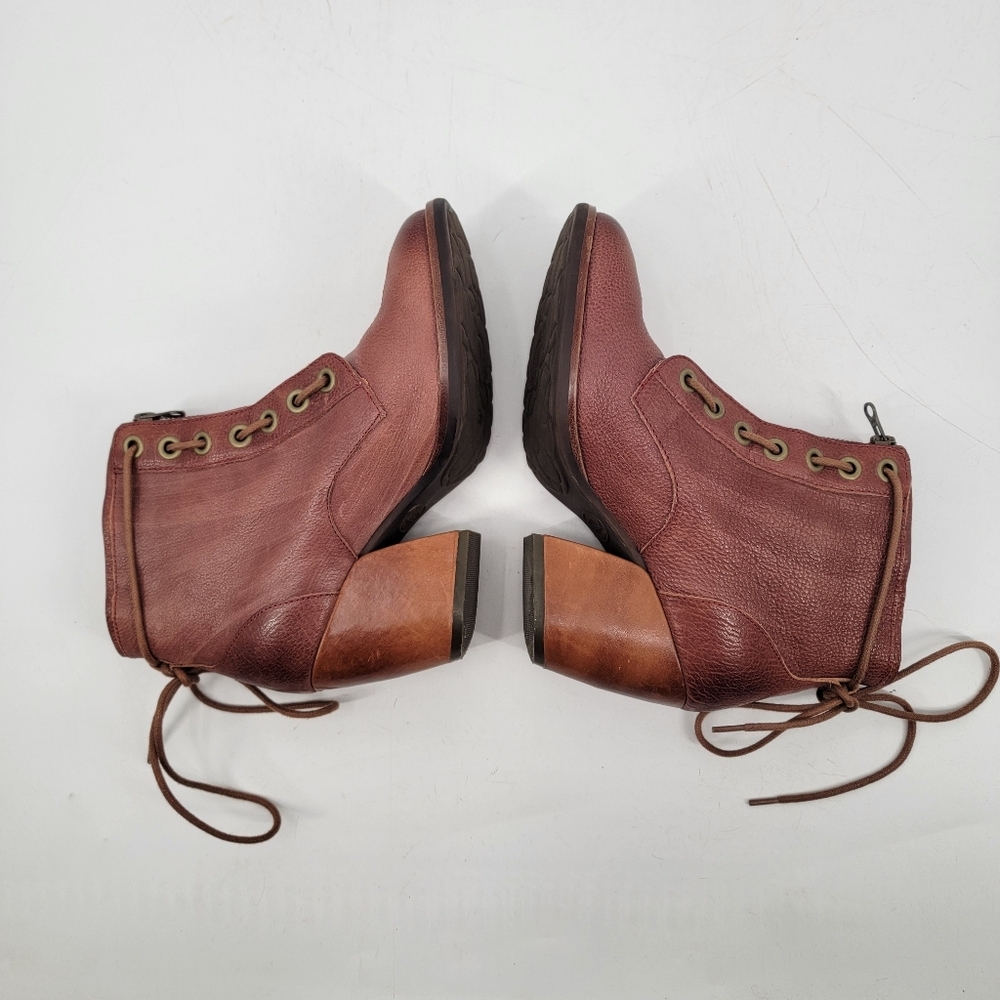 Kork Ease Kalpana Granny Lace Up Leather Boots Size 8 Brown Acadmia Romantic - Picture 10 of 16